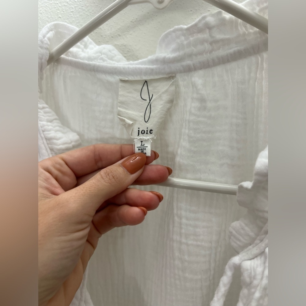 Joie White Sleeveless Tiered Midi Dress - Picture 3 of 7